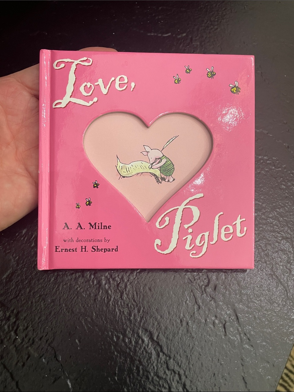 Piglet 'Love, Piglet' Pink Small Pets Gift Book A A Milne 5x5